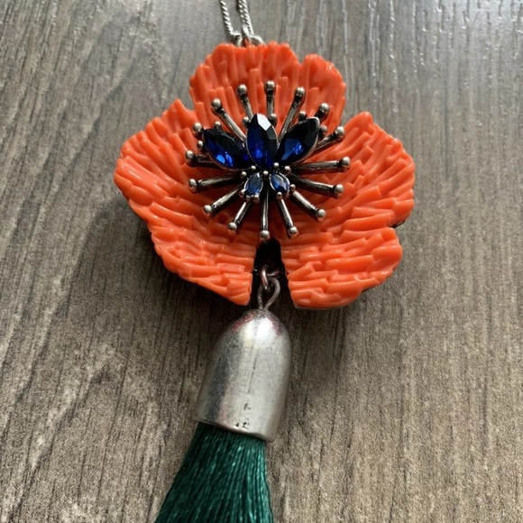 Poppy🌟Swarovski & Tassel Fringe Sweater Necklace - Picture 1 of 8